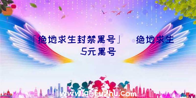 「绝地求生封禁黑号」|绝地求生5元黑号